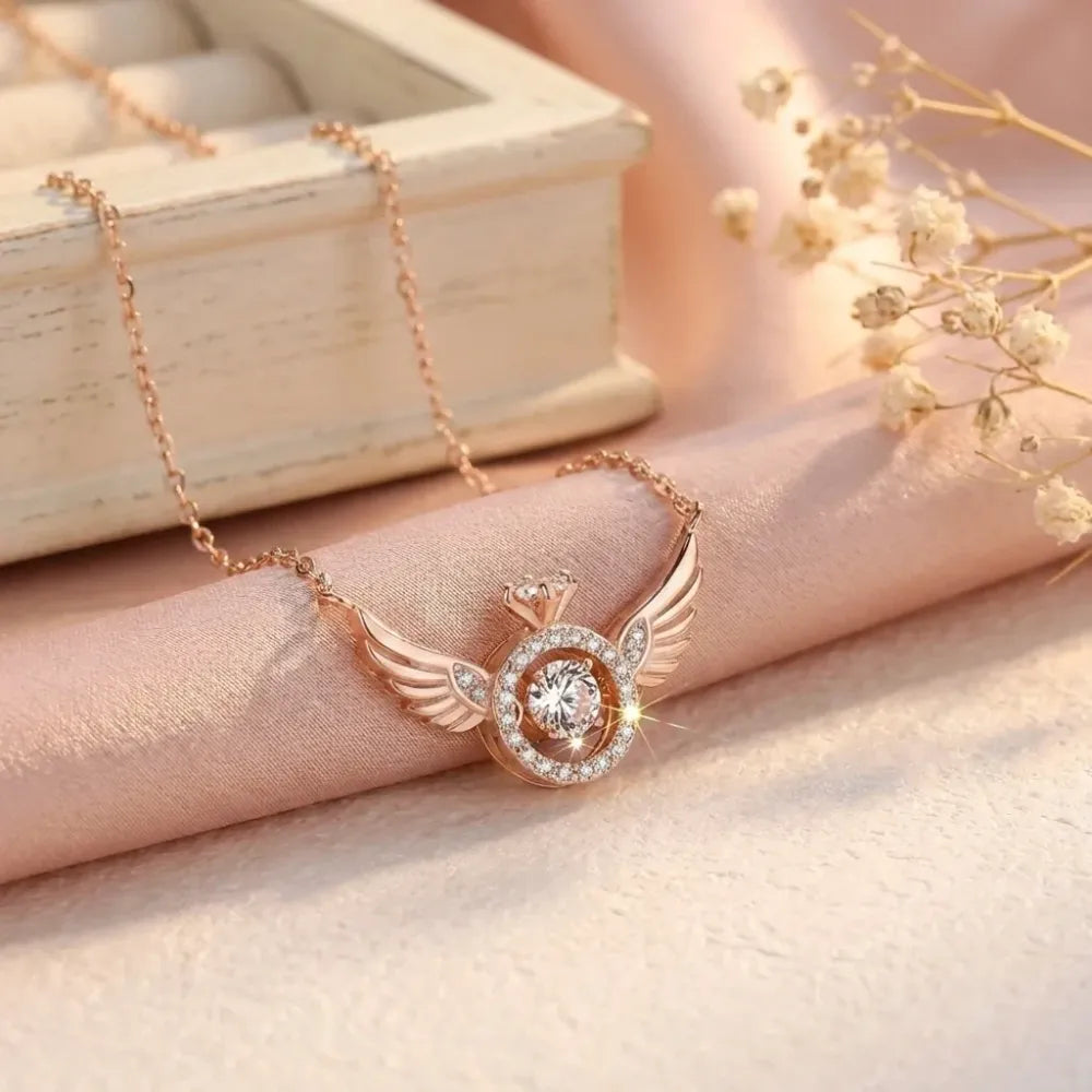 Angel wings pendant chain