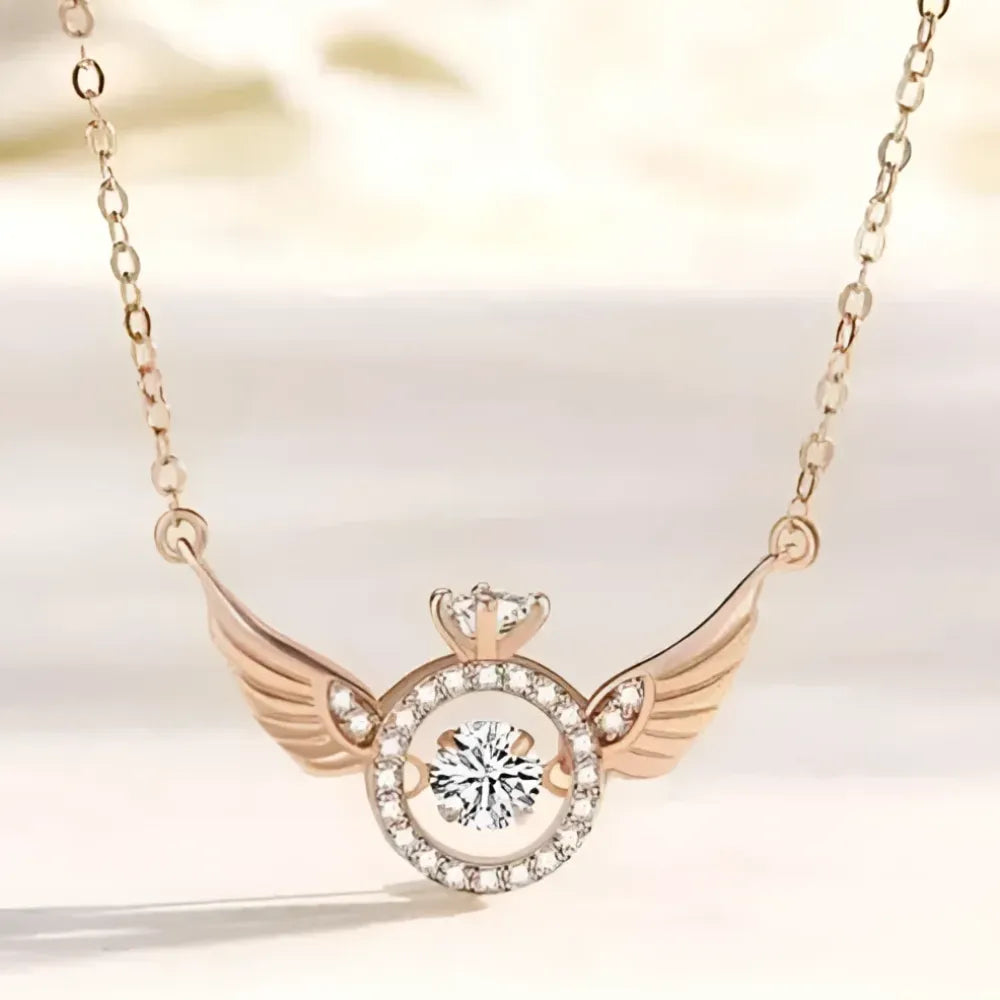 Angel wings pendant chain
