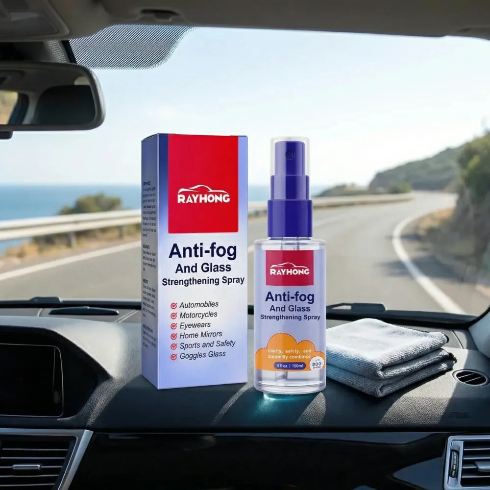 Anti-fog glass strengthener spray - car and bike accessories