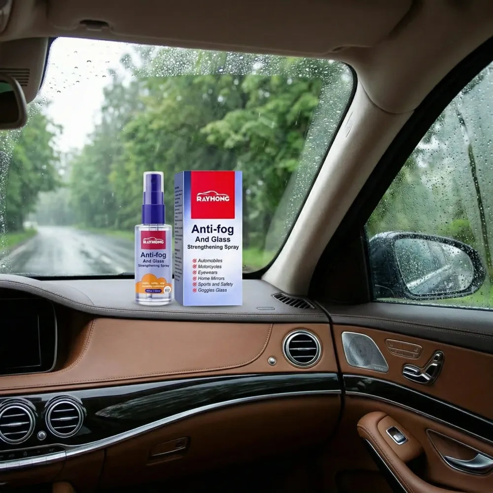 Anti-fog glass strengthener spray - car and bike accessories