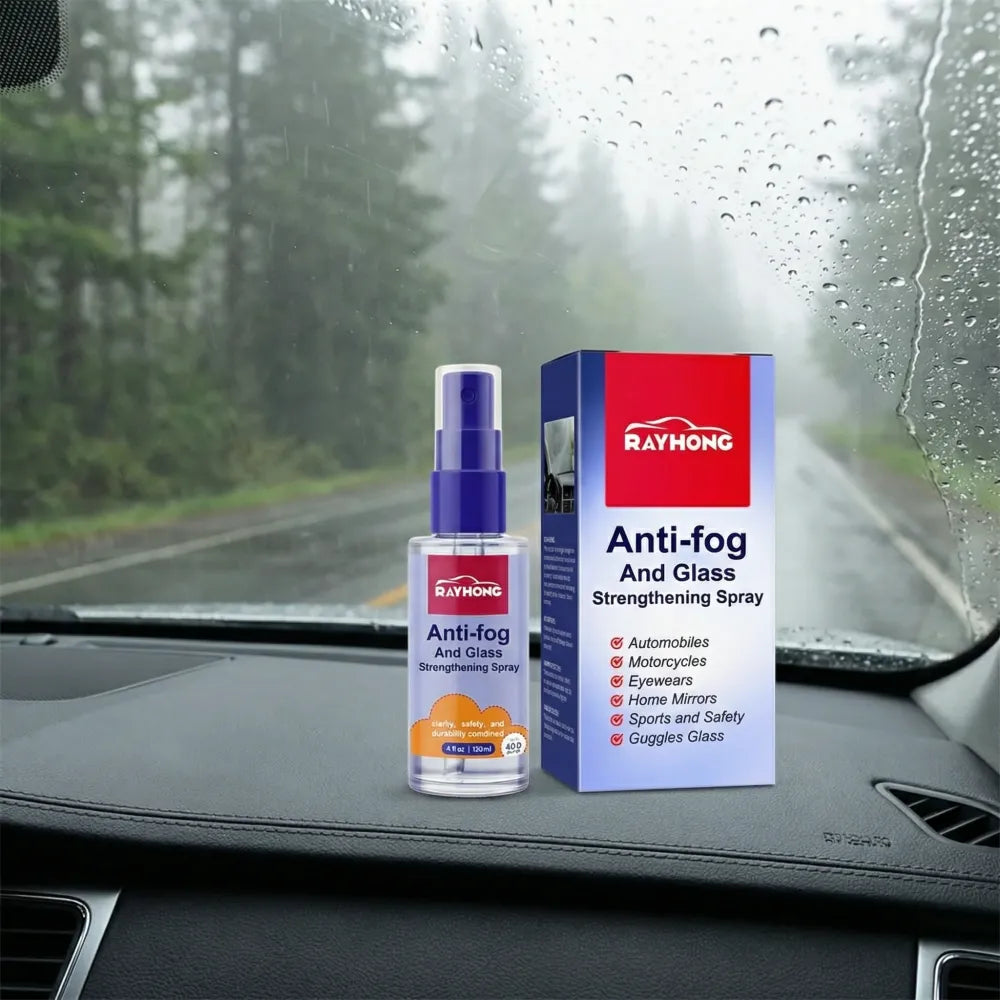 Anti-fog glass strengthener spray - car and bike accessories
