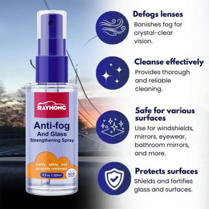 Anti-fog glass strengthener spray - car and bike accessories