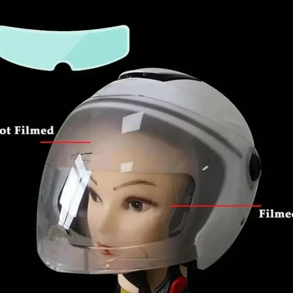 Anti-fog helmet shield film