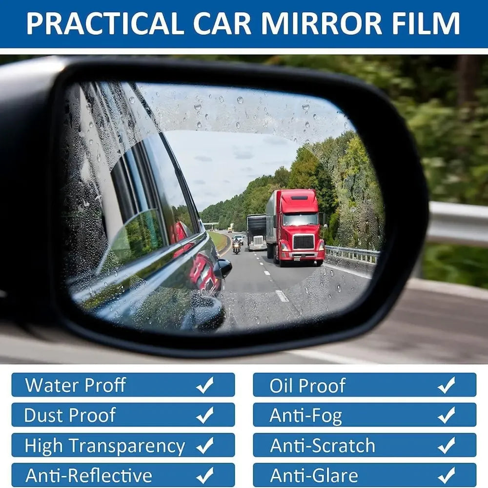 Anti-fog mirror films - car and bike accessories