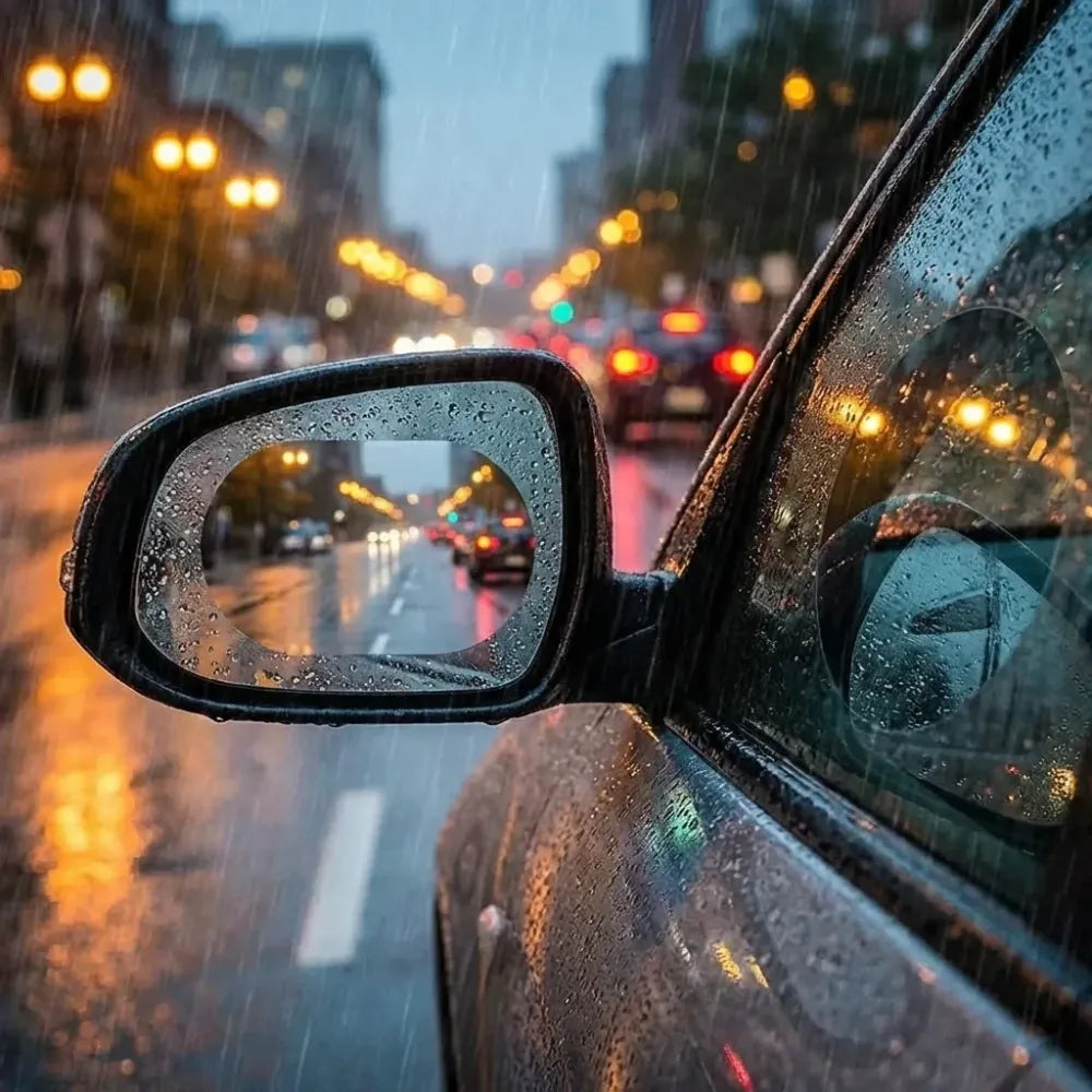 Anti-fog rearview mirror film - automotive