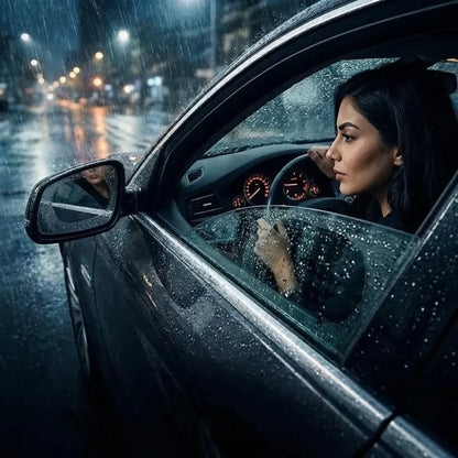 Anti-fog rearview mirror film - automotive