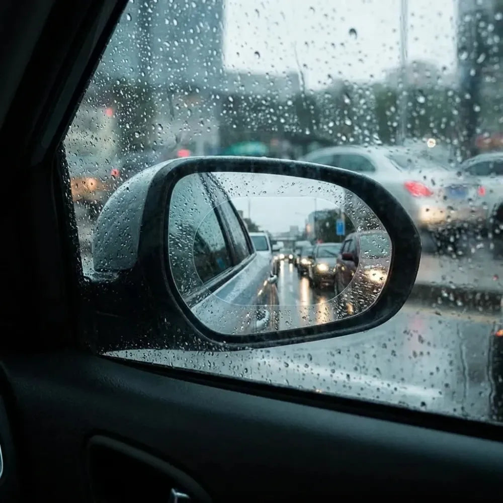 Anti-fog rearview mirror film - automotive