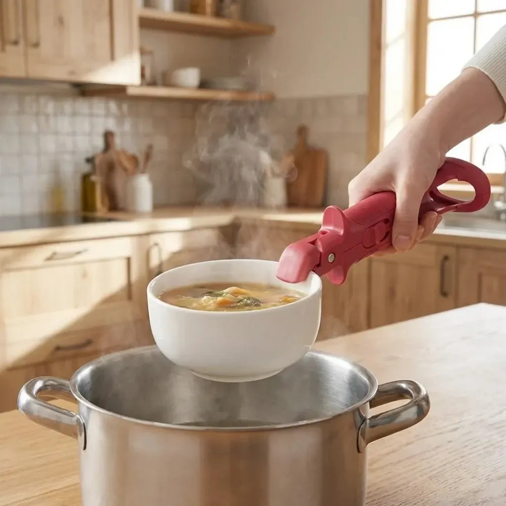 Anti-scalding pot pan gripper