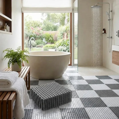 Anti slip bathroom tile mat – pack of 4