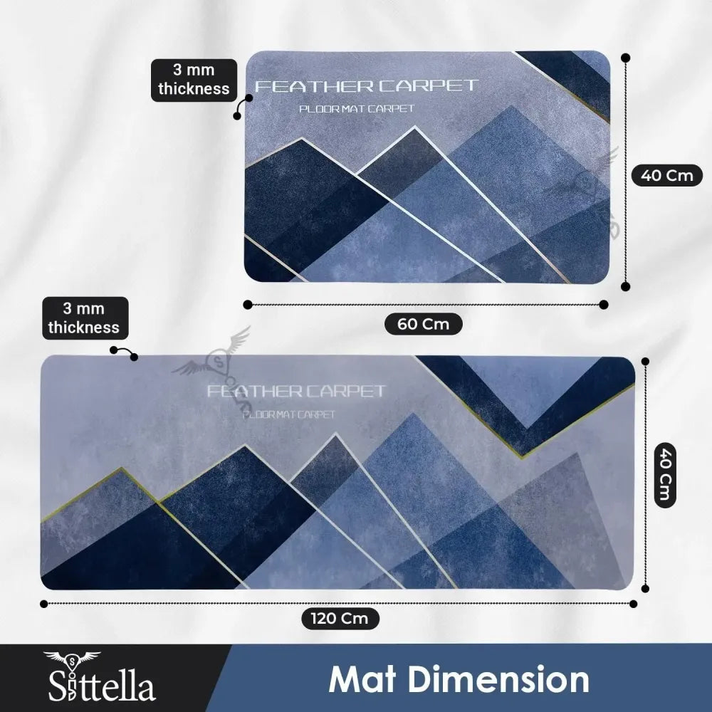 Anti-slip geometric floor mat - potential heroes