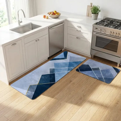 Anti-slip geometric floor mat - potential heroes