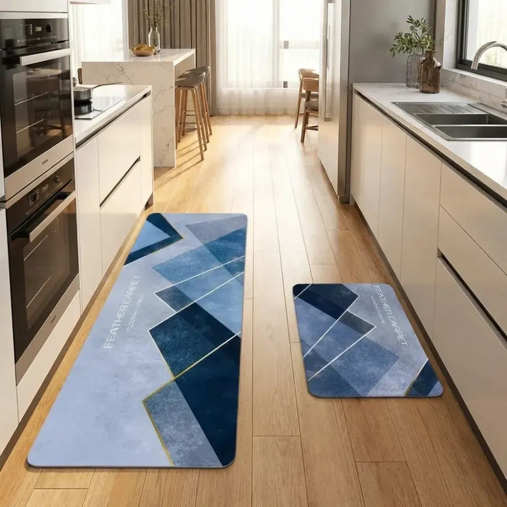 Anti-slip geometric floor mat - potential heroes