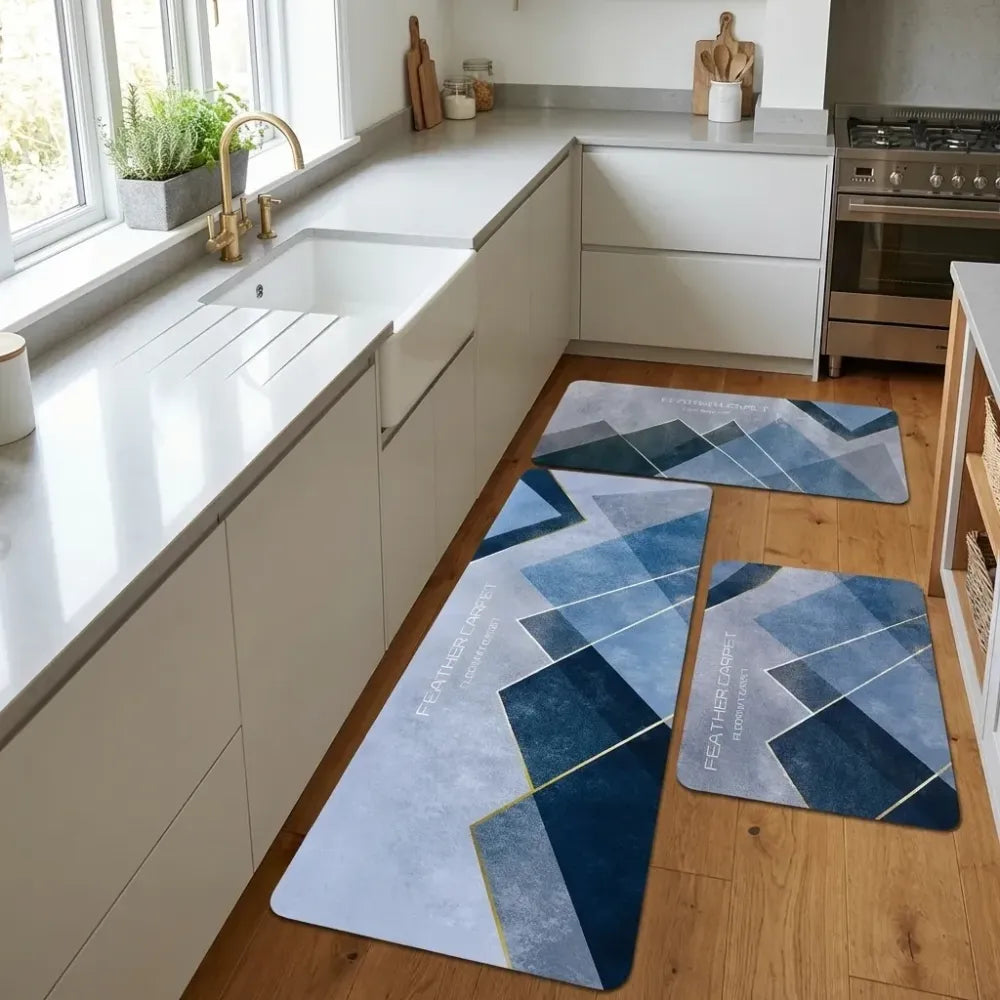 Anti-slip geometric floor mat - potential heroes