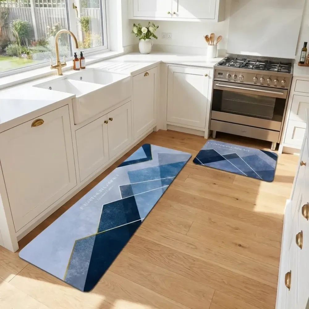 Anti-slip geometric floor mat - potential heroes