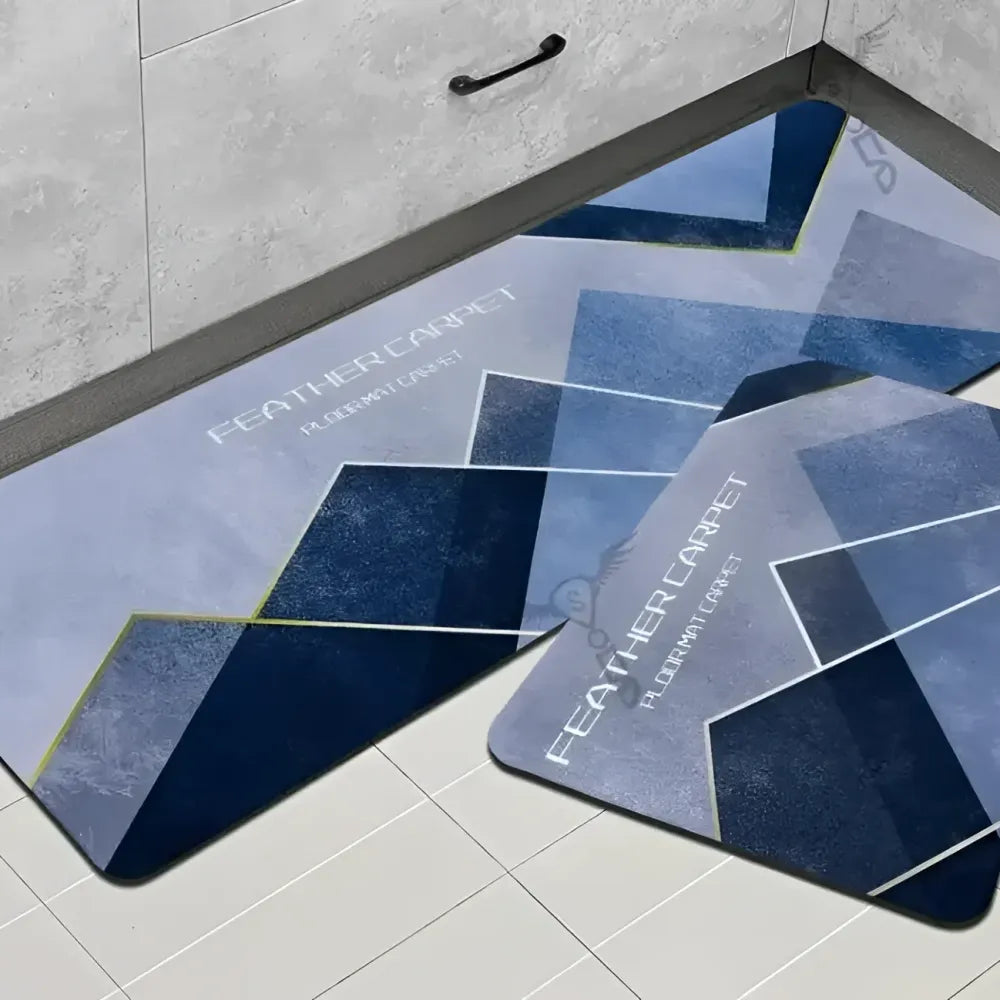 Anti-slip geometric floor mat - potential heroes