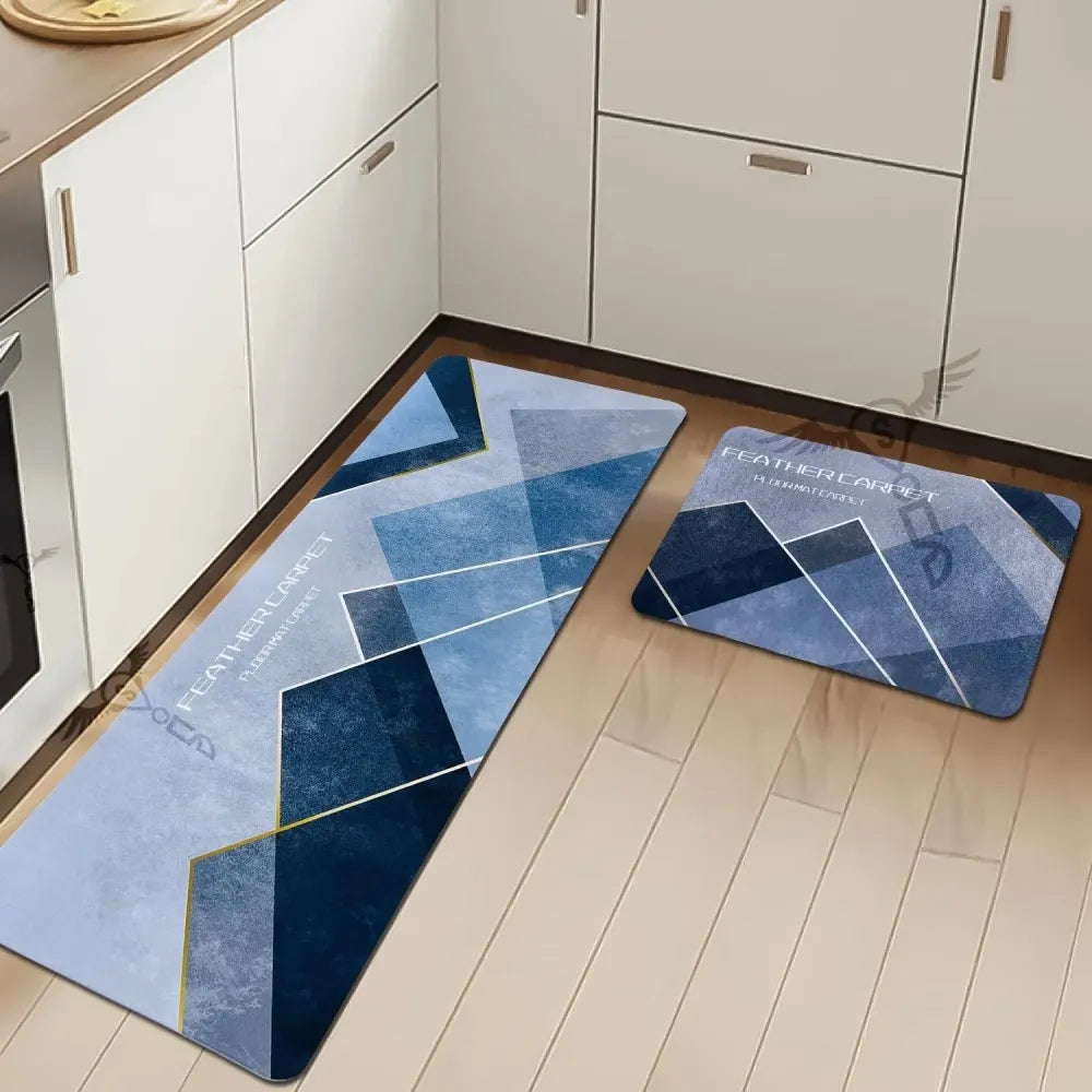 Anti-slip geometric floor mat - potential heroes