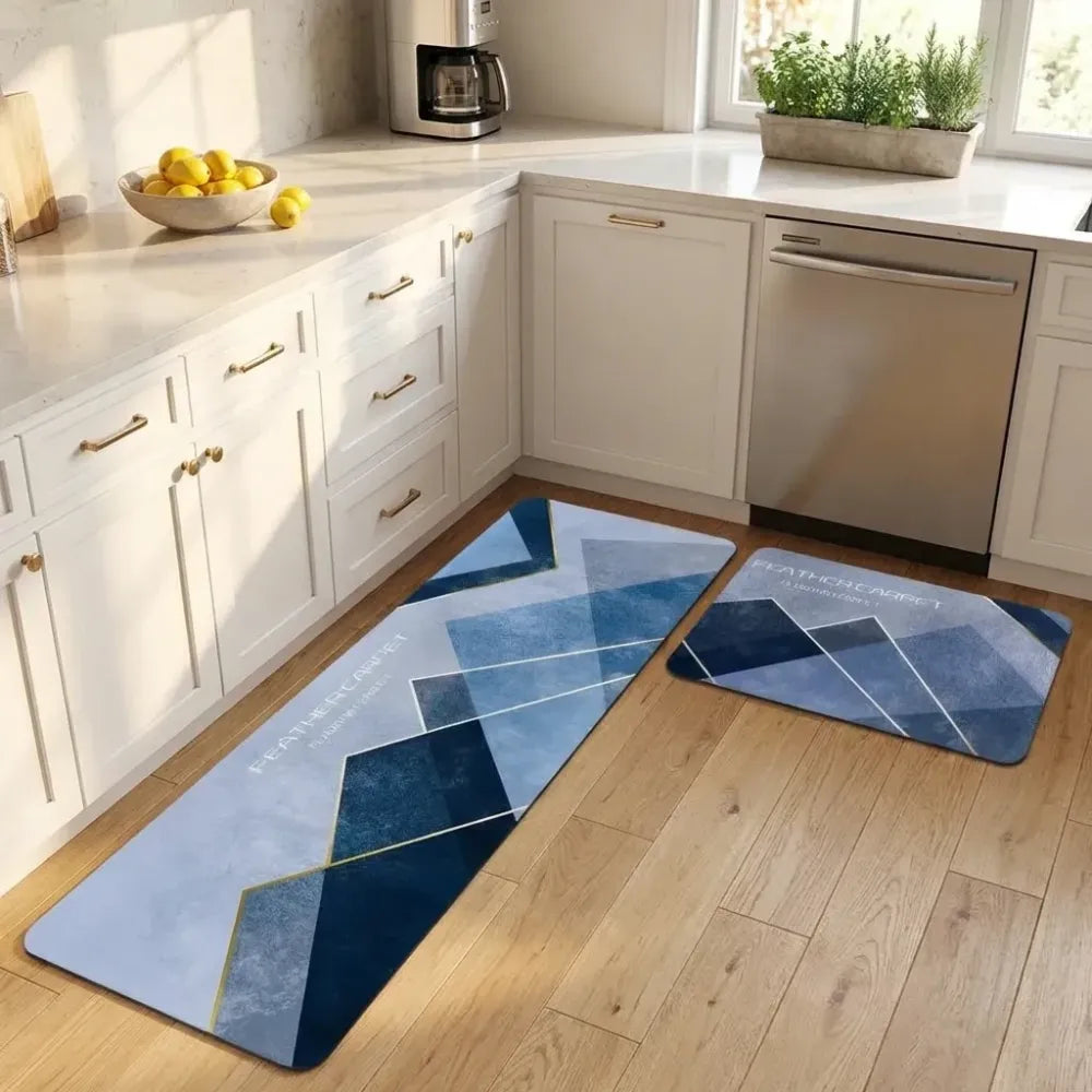 Anti-slip geometric floor mat - potential heroes