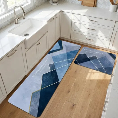 Anti-slip geometric floor mat - potential heroes