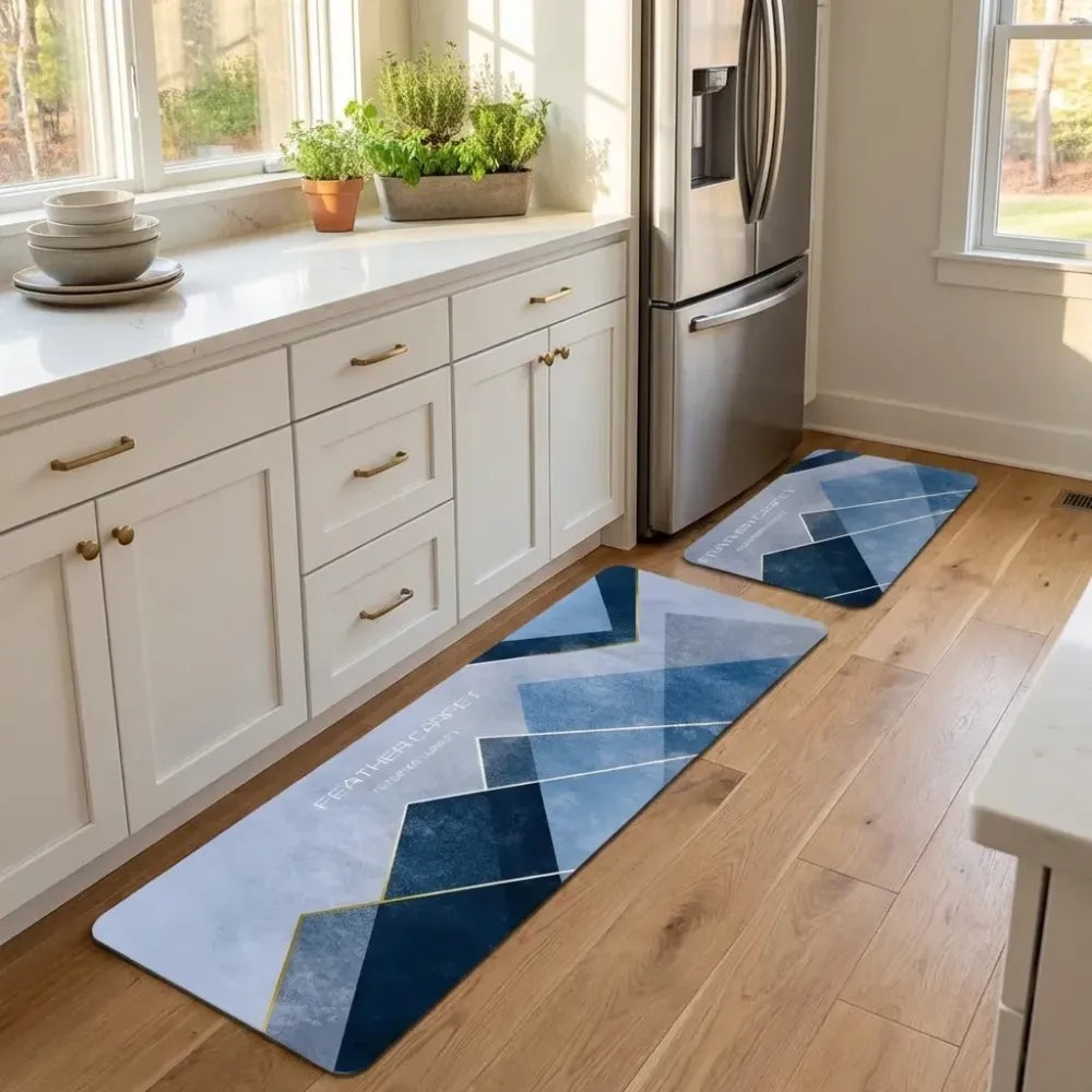 Anti-slip geometric floor mat - potential heroes