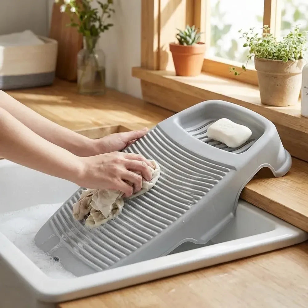 Anti-slip scrubbing washboard