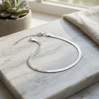 Anti tarnish snake anklet