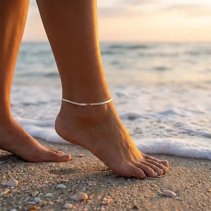 Anti tarnish snake anklet