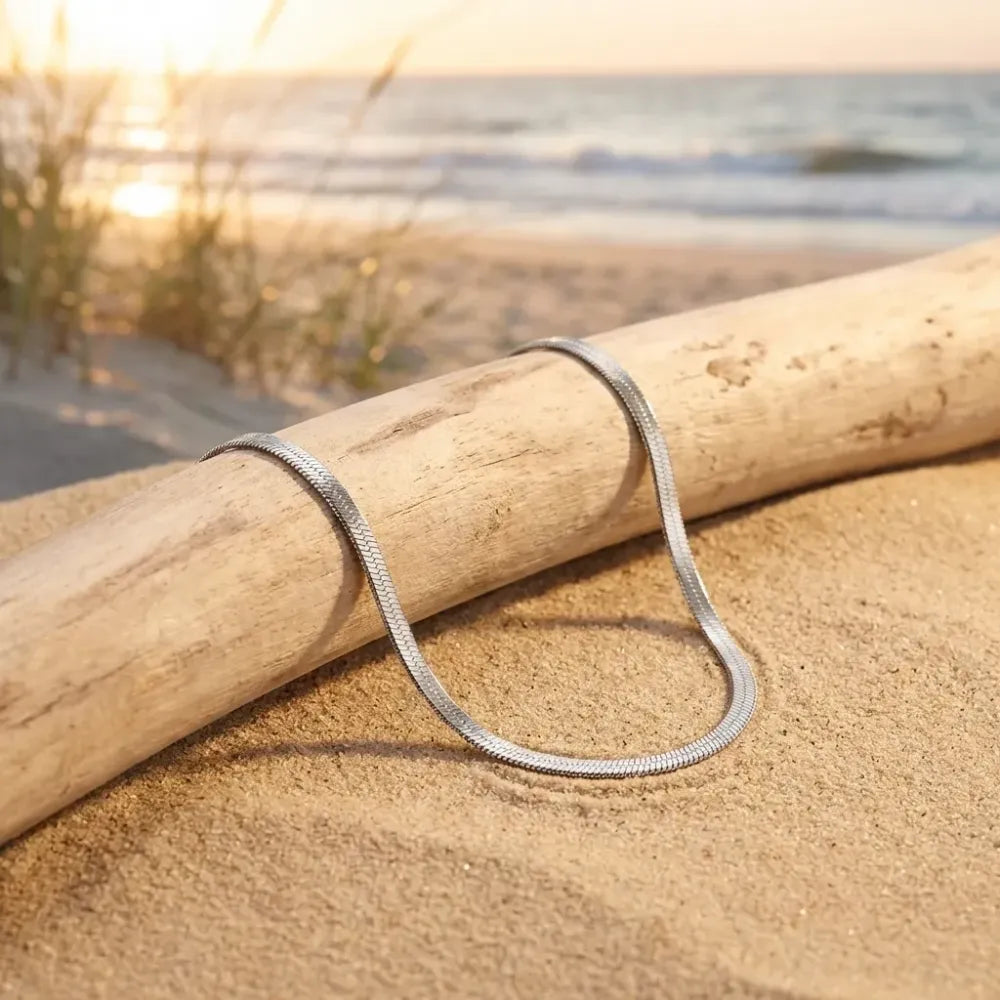 Anti tarnish snake anklet