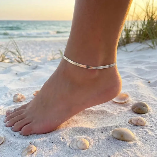 Anti tarnish snake anklet
