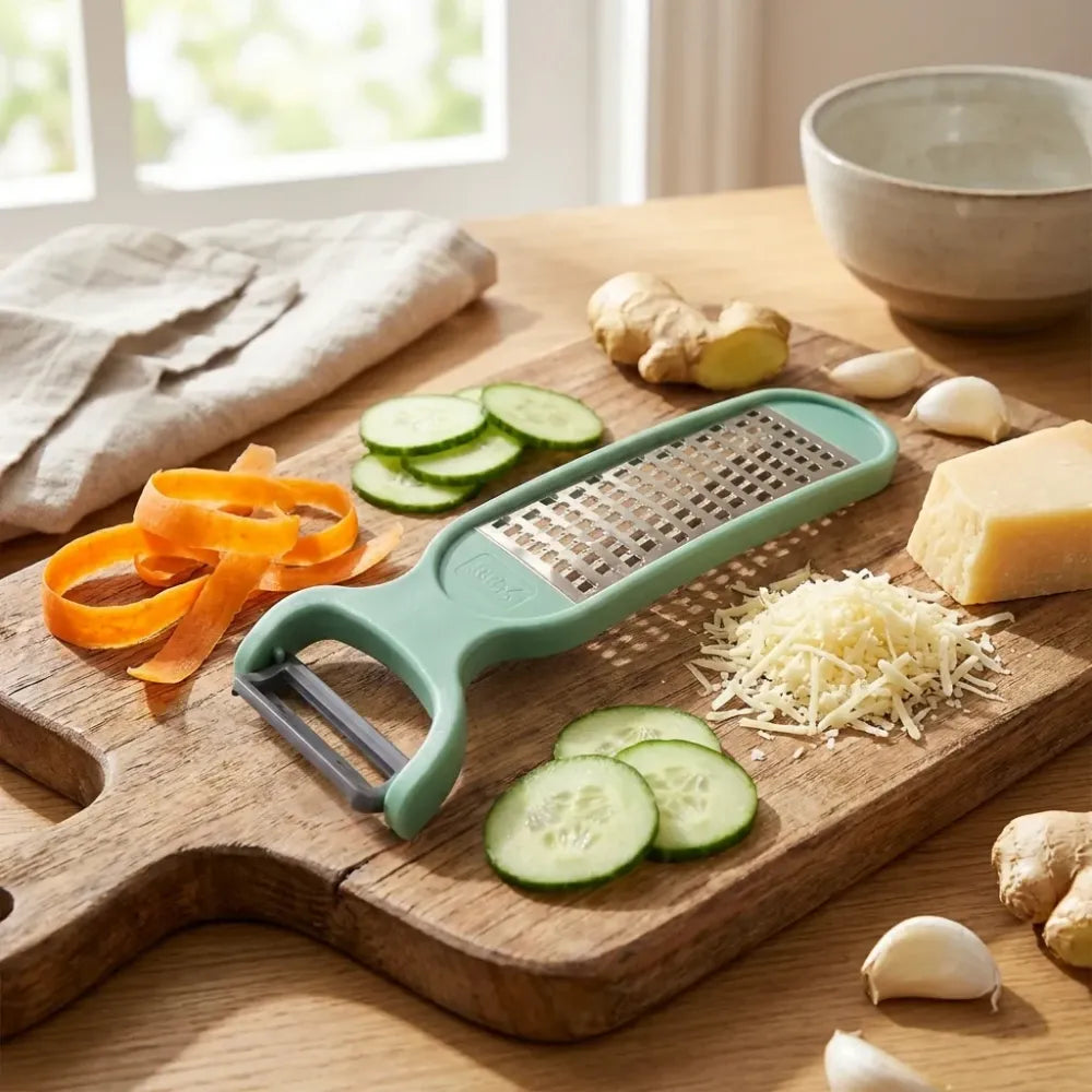 Apex 2-in-1 vegetable grater peeler combo tool - home & kitchen