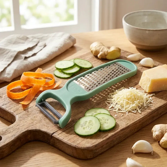 Apex 2-in-1 vegetable grater peeler combo tool - home & kitchen