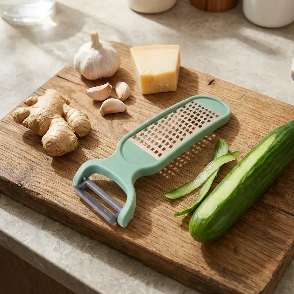 Apex 2-in-1 vegetable grater peeler combo tool - home & kitchen