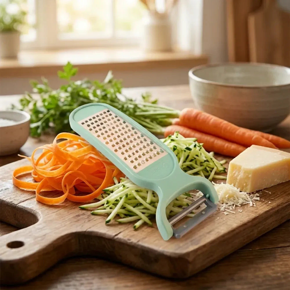 Apex 2-in-1 vegetable grater peeler combo tool - home & kitchen