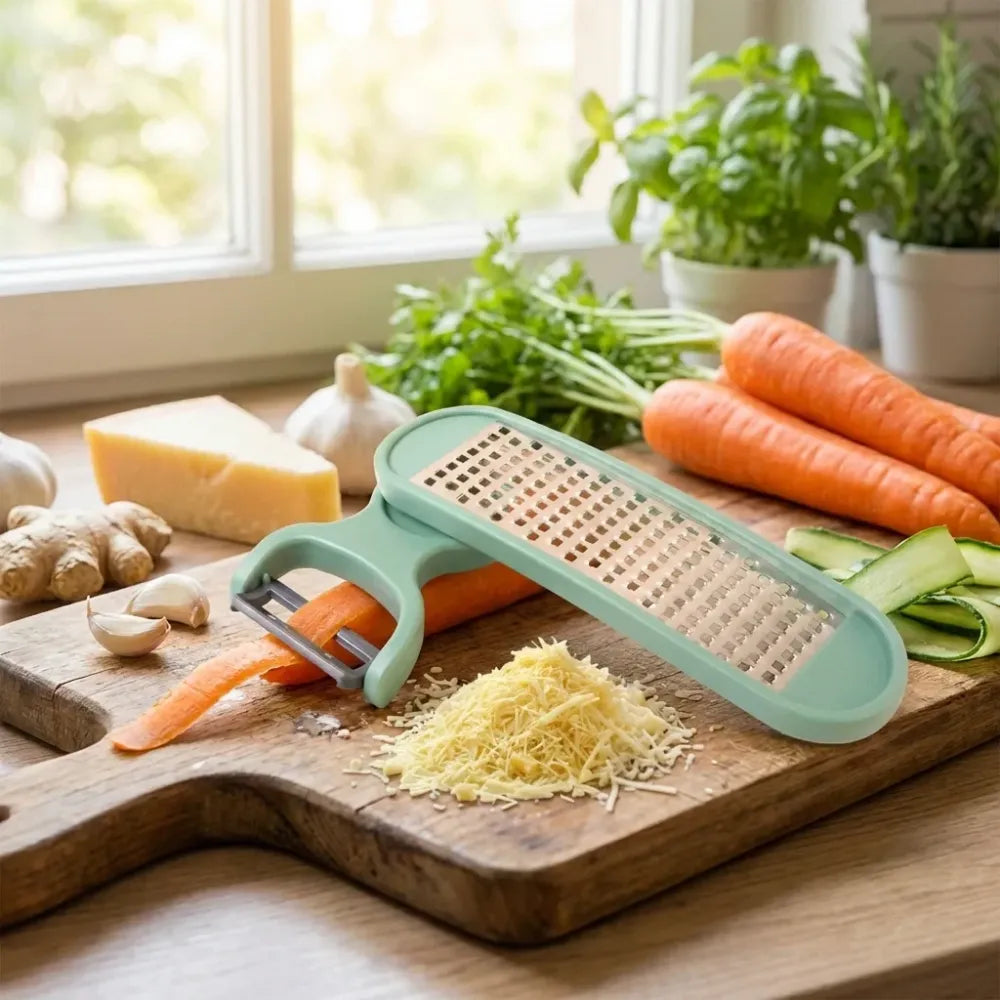 Apex 2-in-1 vegetable grater peeler combo tool - home & kitchen