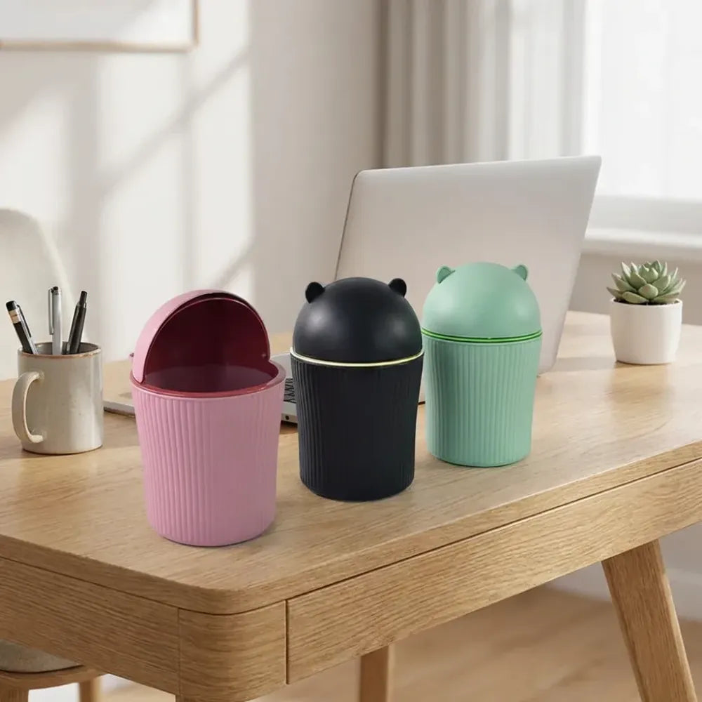Apex mini tabletop dustbin (1 pc 1200 ml mix color) - home & kitchen