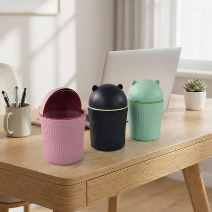 Apex mini tabletop dustbin (1 pc 1200 ml mix color) - home & kitchen