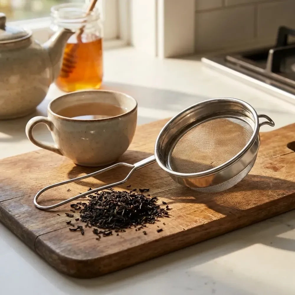 Apex morning stainless steel tea and coffee strainer - home & kitchen