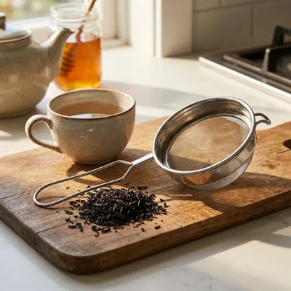 Apex morning stainless steel tea and coffee strainer - home & kitchen