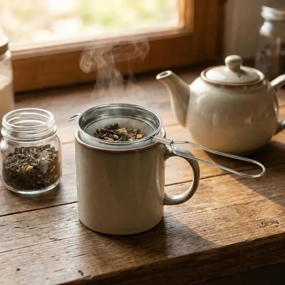 Apex morning stainless steel tea and coffee strainer - home & kitchen
