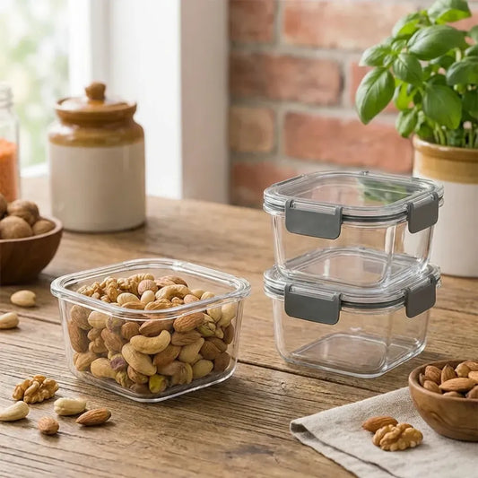 Apex press n lock airtight food storage container set (2pc450ml) approx - home & kitchen