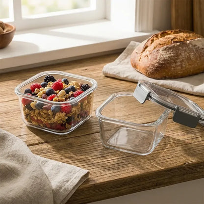 Apex press n lock airtight food storage container set (2pc450ml) approx - home & kitchen