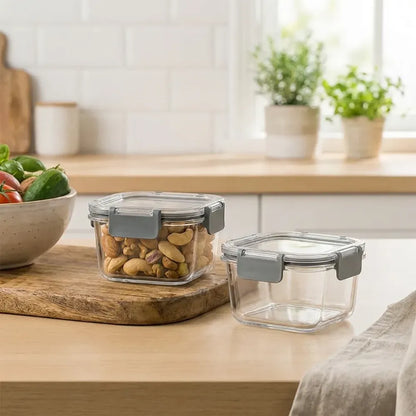 Apex press n lock airtight food storage container set (2pc450ml) approx - home & kitchen