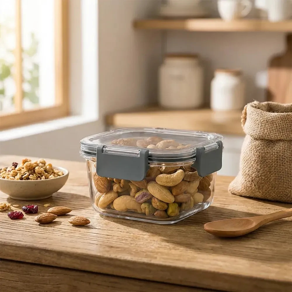 Apex press n lock airtight food storage container set (2pc450ml) approx - home & kitchen