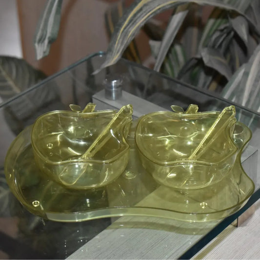 Apple-shaped serving tray bowl - home & kitchen