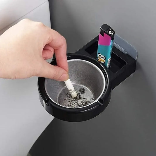 Ashtray with lighter holder