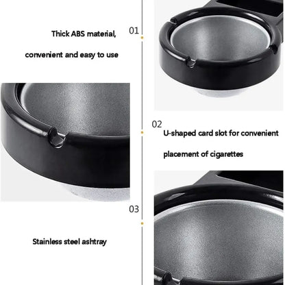 Ashtray with lighter holder