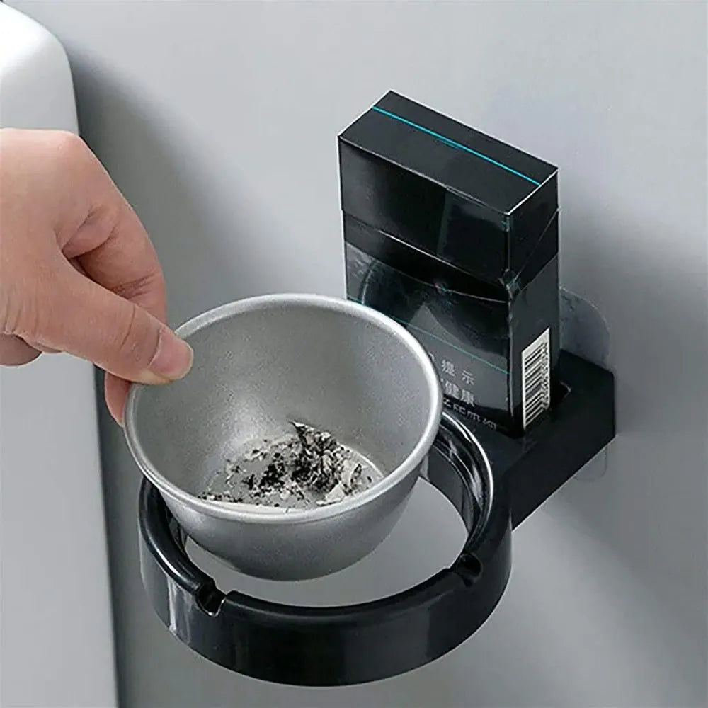 Ashtray with lighter holder