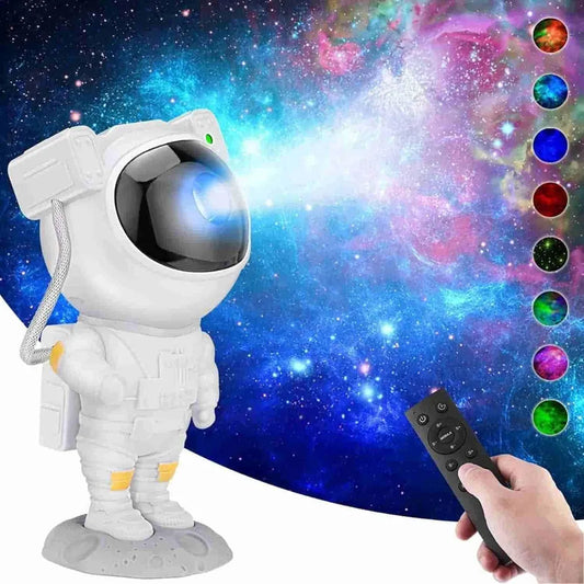 Astronaut galaxy projector - 360 magnetic head rotation remote control