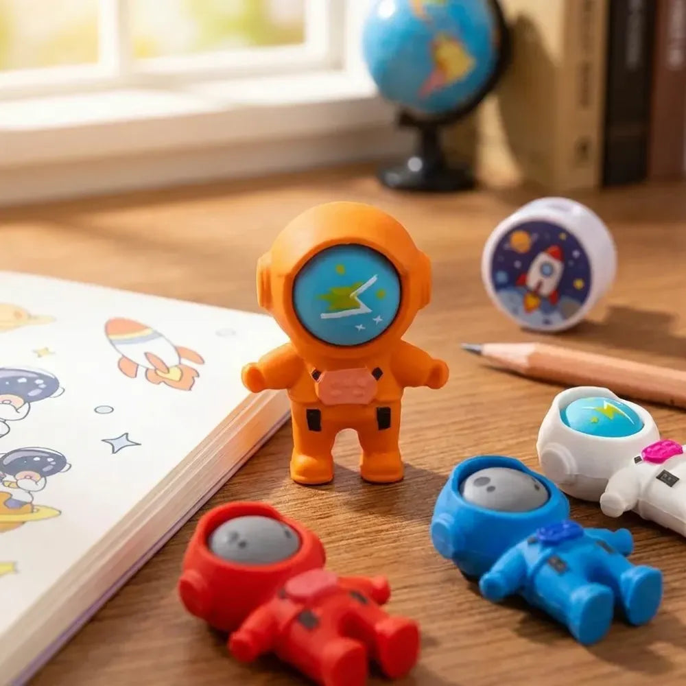 Astronaut-themed eraser set - office