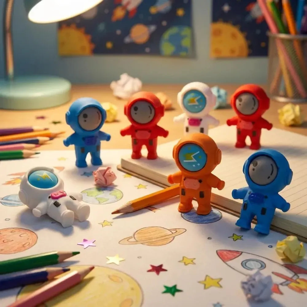Astronaut-themed eraser set - office