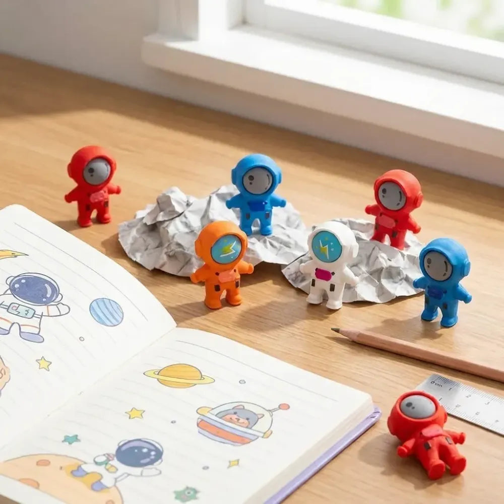 Astronaut-themed eraser set - office